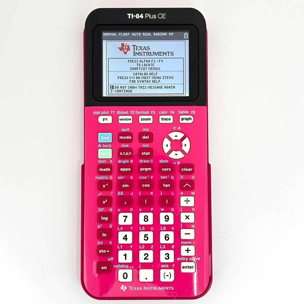 Texas Instruments TI-84 Plus CE Graphing Calculator w/ Charger Pink ACT SAT Math - Picture 2 of 4